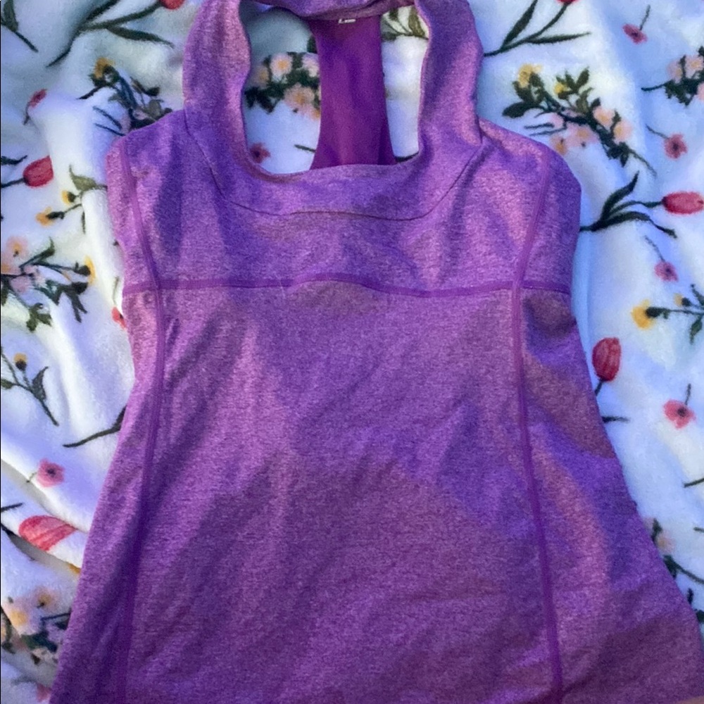 Lululemon Athletica Purple Fitted Backless Tank Top